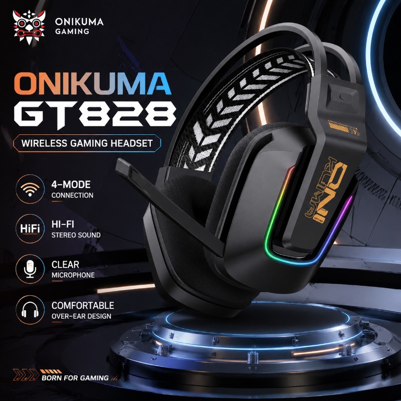 Esports Gaming Gear - Cuffie da Gaming ONIKUMA GT828, 4