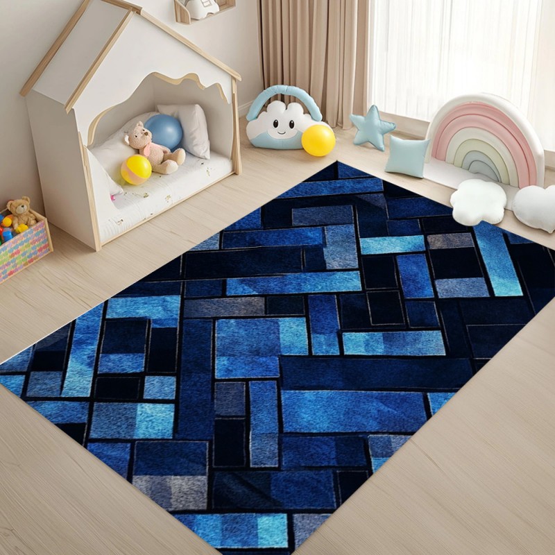 Tappeto Geometrico Nordico Blu - Esports Gaming Hotel recensione e prezzo
